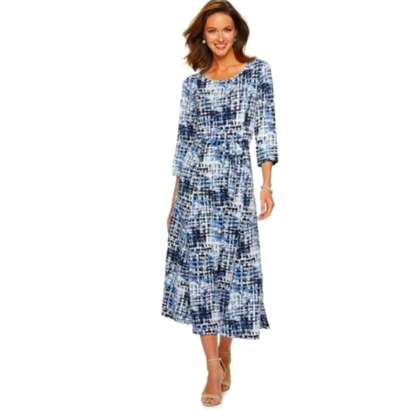 emerson fry dresses Lucy 4 Short Sleeve Dress - Arles KRAFT BLUE CHEESE DRESSING Size.:XS festival lover